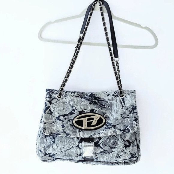 New Denim Canvas Chain Shoulder Flap Large Capacity Bag* - Picture 3 of 16